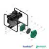 Bomba Barnes | Alta Presión | 6.5 Hp | Hierro | Gasolina | Motor Kohler | 1 1/2" x 1 1/2" | 45 MCA / 56 GPM | 1E0570 HG 1.5 65 KL - Imagen 2