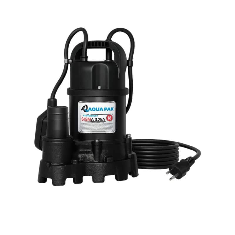 Electrobomba Aqua Pak | Sumergible Aguas Residuales | Polipropileno | 110 Vac | 1.0 Hp | D 2" | Monofásica | 6 MCA / 38 GPM | SIGMA350A