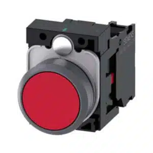 3SU1130-0AB20-1CA0 – Pulsadores Siemens | Pulsador Rojo | + 1NC | soporte para fijación posterior | 100350561