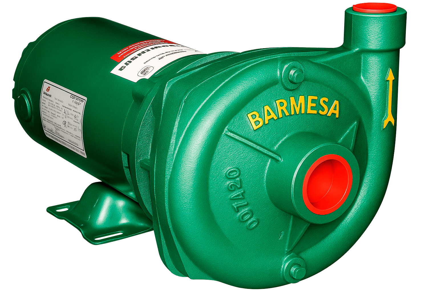 Bomba Barmesa | Centrifuga | Casera | 0.5 Hp | 110 Vac | Hierro | Monofásica | 21 MCA / 26 GPM | S/D 1¼" x 1" | 61140001 - NB50 - Vista 4