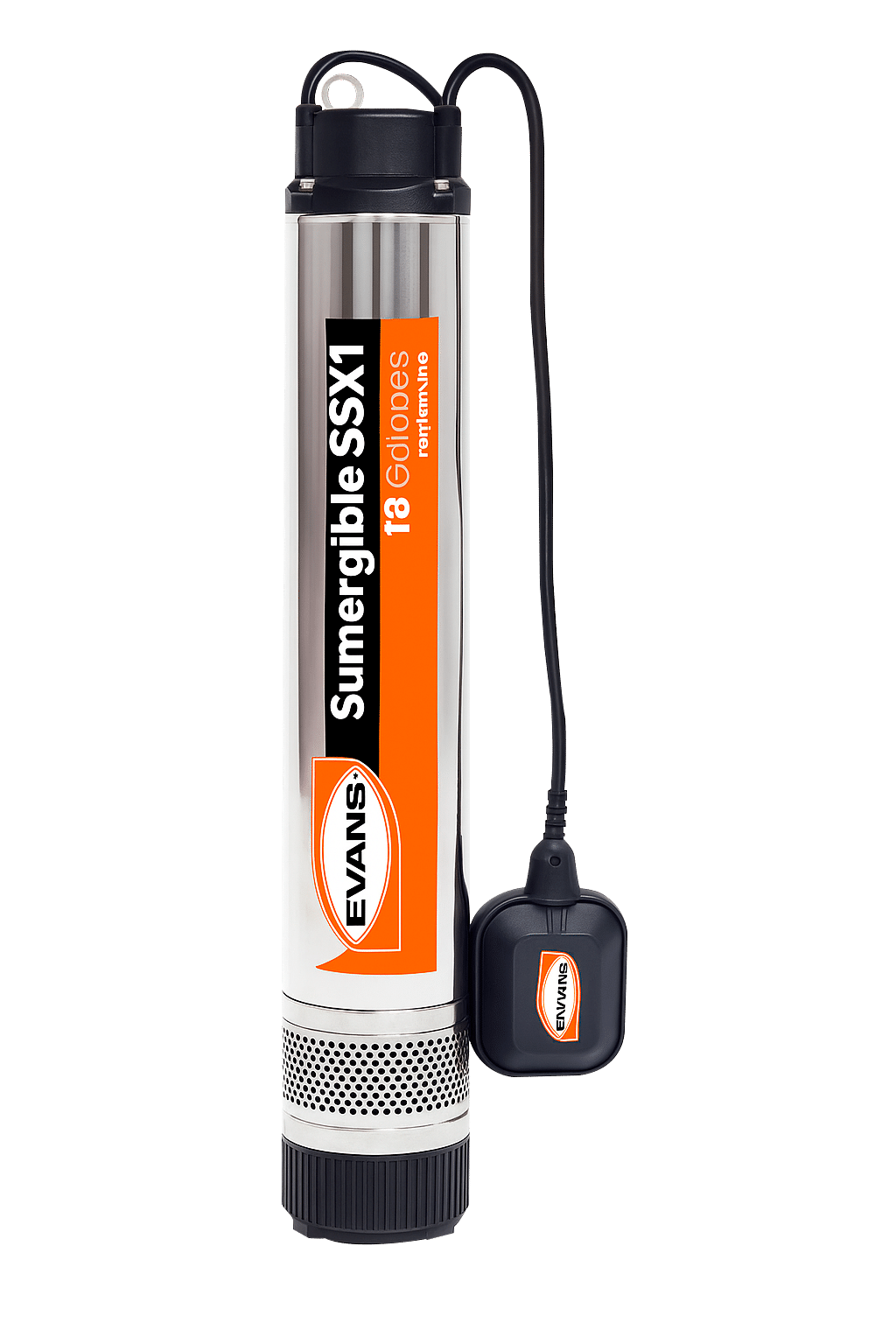 Bomba Evans | Sumergible | 1 Hp | 220 V | 6 Etapas | Acero Inox. | D 1¼" | Monofásica | 35 MCA / 16 GPM | SSX1ME100G2C-F