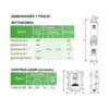 Sistema de Bombeo Solar Connera | Sumergible | 110 Vcd | Potencia 1300 W | D 4" | 85 a 50 MCA/30 a 70 LPM | Wp: ≥1800 | KOLOS4-112-130-20 - Imagen 3