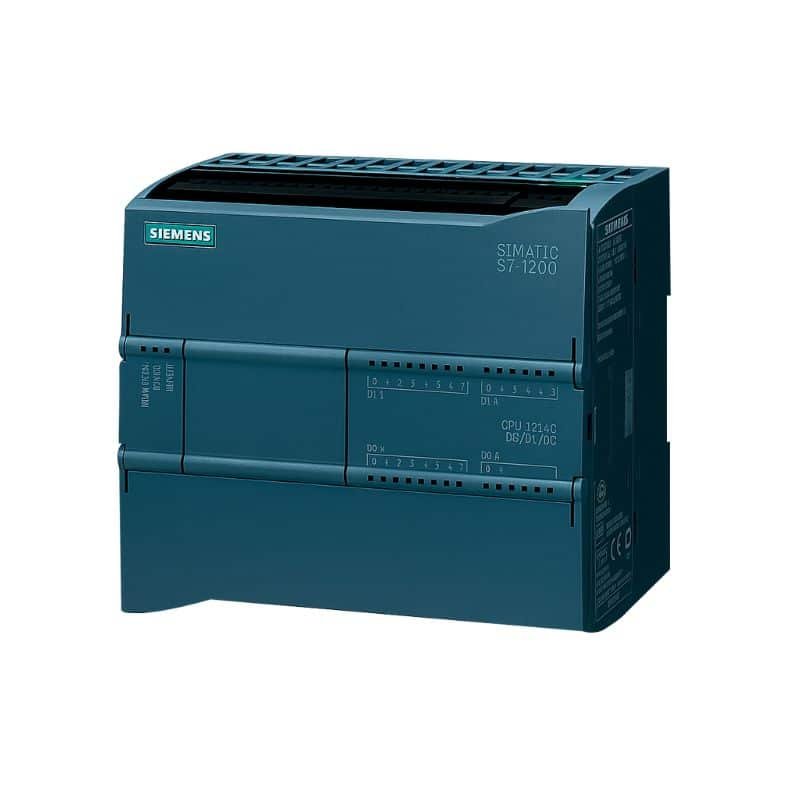 CPU 1214C DC/DC/DC Siemens | E/S INTEGRADAS 14 DI 24V DC | Alimentación 20,4-28,8V | Memoria de datos 100 KB | 6ES7214-1AG40-0XB0
