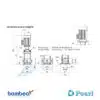 Electrobomba Pearl | Multietapa Vertical | 5.0 Hp | 220/440 Vac | Acero inoxidable | Trifásica | SxD 1¼" | 85 MCA / 30 GPM | VPC5-12 40H36EE - Imagen 3