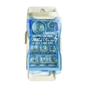 Bloque de Distribución | Linkwell | Hasta 160 Amp | Hasta 690v | 6 Salidas | 1 polo | LK160A