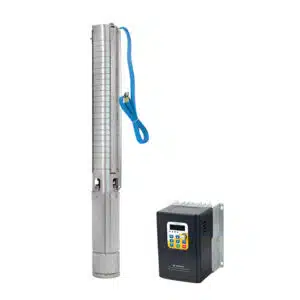 Sistema de bombeo solar multipower Connera | Sumergible 4" | 430 Vcc | 220 (180 - 240) Vca | 2200 W | D. 2" | 65 MCA / 30 GPM | KOL4-110-220-MP