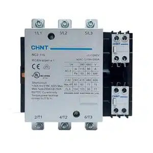 Contactor Chint | Tripolar | 115 Amp (AC3) | Bobina 110 Vac | 1NA + 1NC | NC2-115 | 110 Vac | 00869