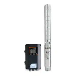 Bomba Solar Evans | Sumergible 4" | 5 Hp | (90 - 360) VCD | 33 Etapas | D. 1¼" | Acero Inox. | 205 MCA / 17 GPM | 5100 Watt | SOLAR-MASTER60