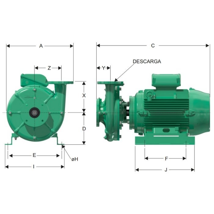 Electrobomba Barnes | Bombas Centrifugas | 15 Hp | 220/440 Vac ...