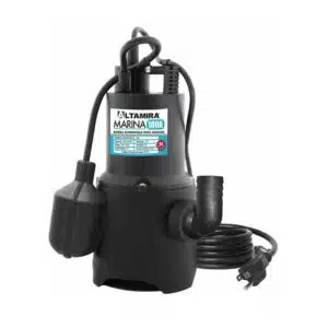 Electrobomba Altamira | Sumergible aguas negras | 1/2 Hp | 110 Vac | Polipropileno | Monofásica | D 1.25" | 4 MCA / 18 GPM | MARINA 100 A