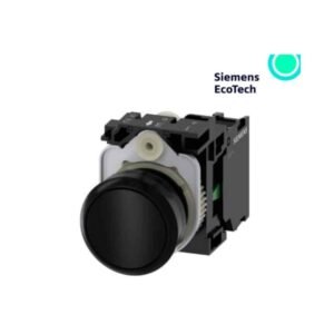 Pulsador negro Siemens | 1NA | con soporte para fijación posterior | 3SU1100-0AB10-1BA0 | 100349820