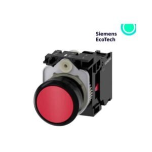 Pulsador rojo Siemens | 1NC | con soporte para fijación posterior | 3SU1100-0AB20-1CA0 | 100358864