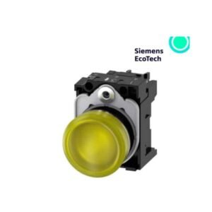 Lámpara de señalización Siemens | Amarilla con LED | 110 Vac | 3SU1153-6AA30-1AA0 | 100350597