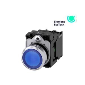 Pulsador luminoso azul  Siemens |230 Vac | +1NA | 3SU1156-0AB50-1BA0 |100433020