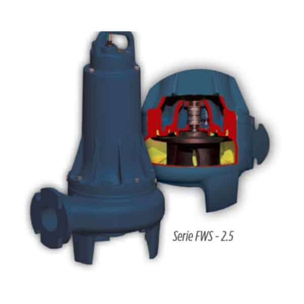 Electrobomba sumergible Barnes serie FWS-2.5 con corte